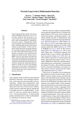Towards Long Context Hallucination Detection