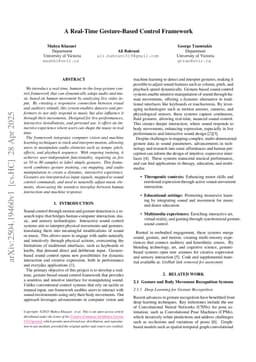 A Real-Time Gesture-Based Control Framework