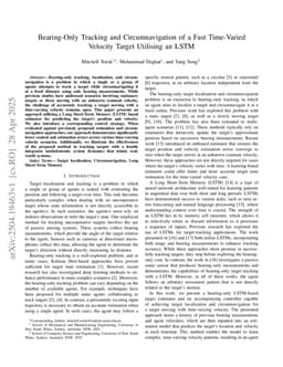 Bearing-Only Tracking and Circumnavigation of a Fast Time-Varied Velocity Target Utilising an LSTM