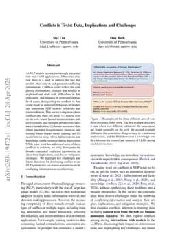 Conflicts in Texts: Data, Implications and Challenges