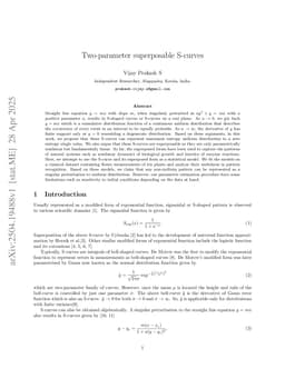 Two-parameter superposable S-curves