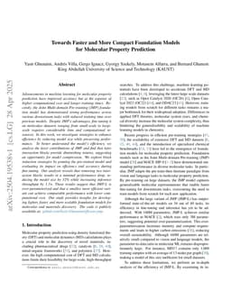 Towards Faster and More Compact Foundation Models for Molecular Property Prediction