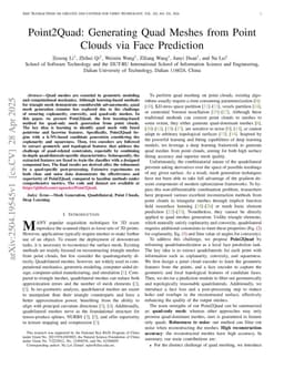 Point2Quad: Generating Quad Meshes from Point Clouds via Face Prediction