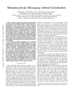 Metadata-private Messaging without Coordination