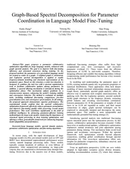 Graph-Based Spectral Decomposition for Parameter Coordination in Language Model Fine-Tuning