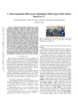 A Time-dependent Risk-aware distributed Multi-Agent Path Finder based on A*