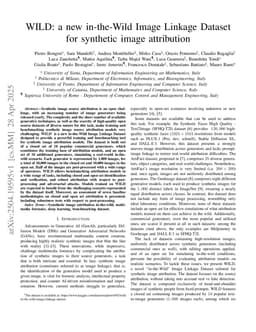 WILD: a new in-the-Wild Image Linkage Dataset for synthetic image attribution