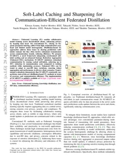 Soft-Label Caching and Sharpening for Communication-Efficient Federated Distillation