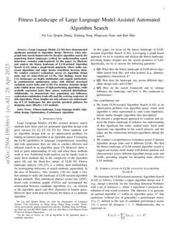 Fitness Landscape of Large Language Model-Assisted Automated Algorithm Search