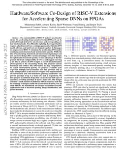 Hardware/Software Co-Design of RISC-V Extensions for Accelerating Sparse DNNs on FPGAs