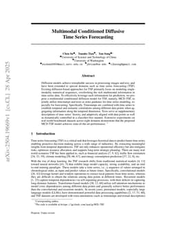 Multimodal Conditioned Diffusive Time Series Forecasting
