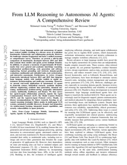 From LLM Reasoning to Autonomous AI Agents: A Comprehensive Review
