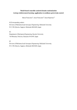Model-based controller assisted domain randomization in deep reinforcement learning: application to nonlinear powertrain control