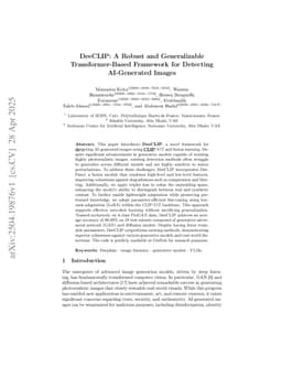 DeeCLIP: A Robust and Generalizable Transformer-Based Framework for Detecting AI-Generated Images