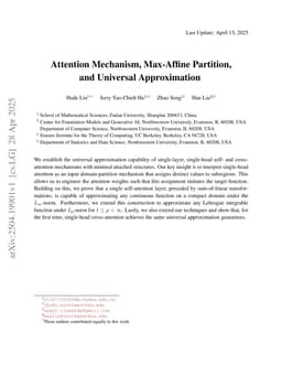 Attention Mechanism, Max-Affine Partition, and Universal Approximation