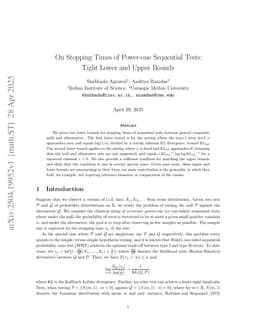 On Stopping Times of Power-one Sequential Tests: Tight Lower and Upper Bounds