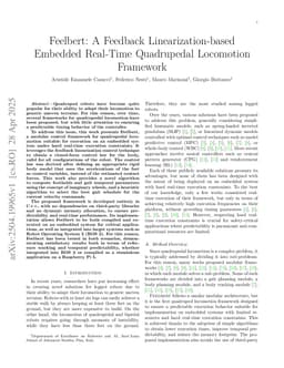 Feelbert: A Feedback Linearization-based Embedded Real-Time Quadrupedal Locomotion Framework