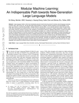 Modular Machine Learning: An Indispensable Path towards New-Generation Large Language Models