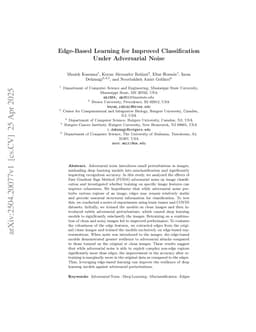 Edge-Based Learning for Improved Classification Under Adversarial Noise