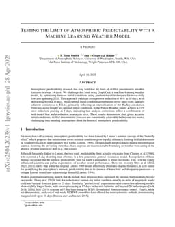 Testing the Limit of Atmospheric Predictability with a Machine Learning Weather Model