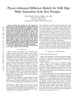 Physics-Informed Diffusion Models for SAR Ship Wake Generation from Text Prompts