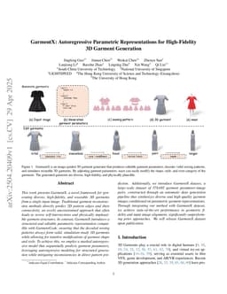 GarmentX: Autoregressive Parametric Representations for High-Fidelity 3D Garment Generation
