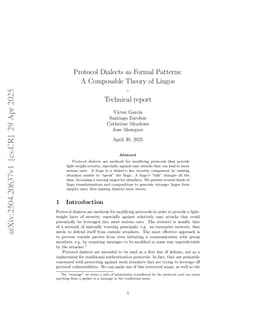 Protocol Dialects as Formal Patterns: A Composable Theory of Lingos - Technical report