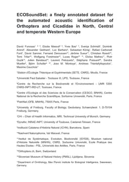 ECOSoundSet: a finely annotated dataset for the automated acoustic identification of Orthoptera and Cicadidae in North, Central and temperate Western Europe