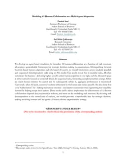 Modeling AI-Human Collaboration as a Multi-Agent Adaptation