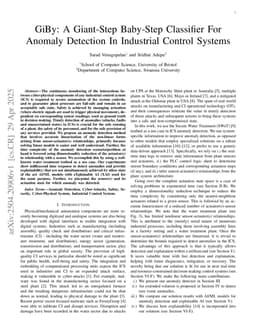 GiBy: A Giant-Step Baby-Step Classifier For Anomaly Detection In Industrial Control Systems