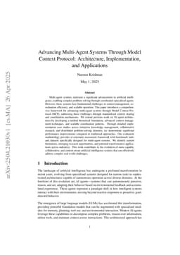 Advancing Multi-Agent Systems Through Model Context Protocol: Architecture, Implementation, and Applications