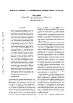 Retrieval-Enhanced Few-Shot Prompting for Speech Event Extraction