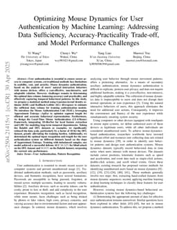 Optimizing Mouse Dynamics for User Authentication by Machine Learning: Addressing Data Sufficiency, Accuracy-Practicality Trade-off, and Model Performance Challenges