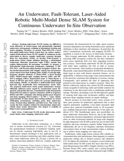 An Underwater, Fault-Tolerant, Laser-Aided Robotic Multi-Modal Dense SLAM System for Continuous Underwater In-Situ Observation