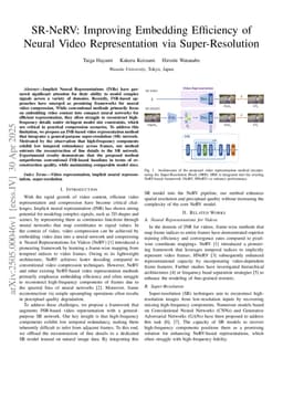 SR-NeRV: Improving Embedding Efficiency of Neural Video Representation via Super-Resolution