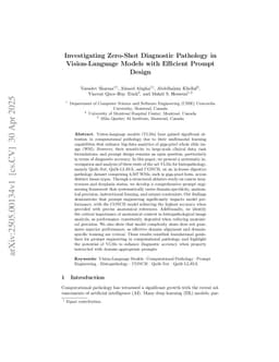 Investigating Zero-Shot Diagnostic Pathology in Vision-Language Models with Efficient Prompt Design