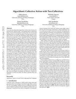 Algorithmic Collective Action with Two Collectives