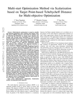 Multi-start Optimization Method via Scalarization based on Target Point-based Tchebycheff Distance for Multi-objective Optimization
