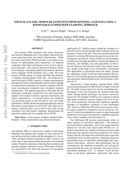 Field-scale soil moisture estimated from Sentinel-1 SAR data using a knowledge-guided deep learning approach