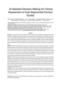 AI-Assisted Decision-Making for Clinical Assessment of Auto-Segmented Contour Quality