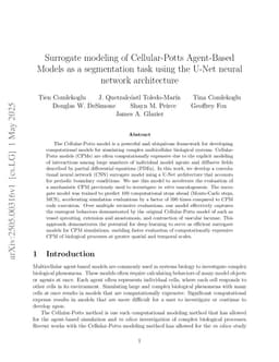 Surrogate modeling of Cellular-Potts Agent-Based Models as a segmentation task using the U-Net neural network architecture
