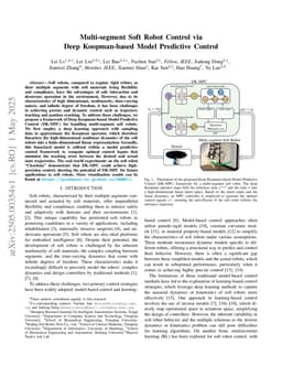 Multi-segment Soft Robot Control via Deep Koopman-based Model Predictive Control
