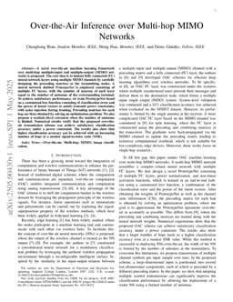 Over-the-Air Inference over Multi-hop MIMO Networks