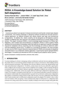 ROSA: A Knowledge-based Solution for Robot Self-Adaptation