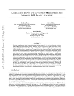 Leveraging Depth Maps and Attention Mechanisms for Enhanced Image Inpainting