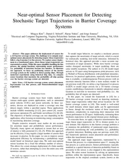 Near-optimal Sensor Placement for Detecting Stochastic Target Trajectories in Barrier Coverage Systems