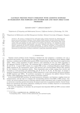 Gaussian Process Policy Iteration with Additive Schwarz Acceleration for Forward and Inverse HJB and Mean Field Game Problems