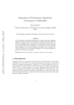 Stagnation in Evolutionary Algorithms: Convergence $\neq$ Optimality