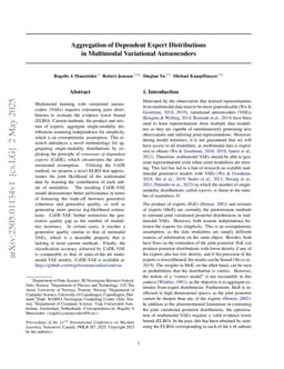 Aggregation of Dependent Expert Distributions in Multimodal Variational Autoencoders