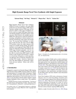 High Dynamic Range Novel View Synthesis with Single Exposure